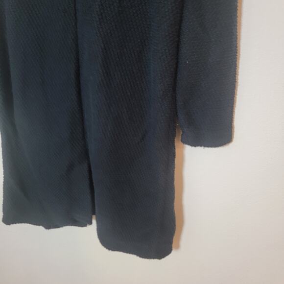 Marine Layer Knit Open Front Cardigan Sz Large Birdseye Textured Coat Longline - Picture 14 of 14